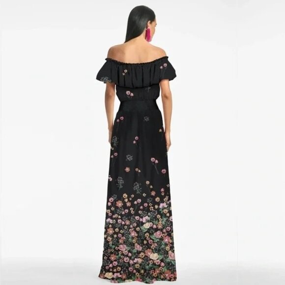NWT SACHIN + BABI Nikki Dress in Dark Garden Off-the-Shoulder Maxi Long 2 - Picture 4 of 11